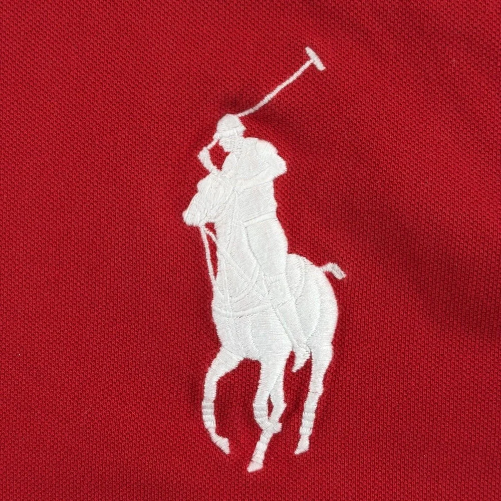 Polo Ralph Lauren Custom Fit Big Pony Polo Shirt in Red #3 Men XL Short Sleeve